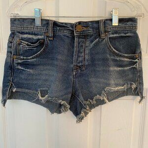 Free People Denim Distressed Shorts 26